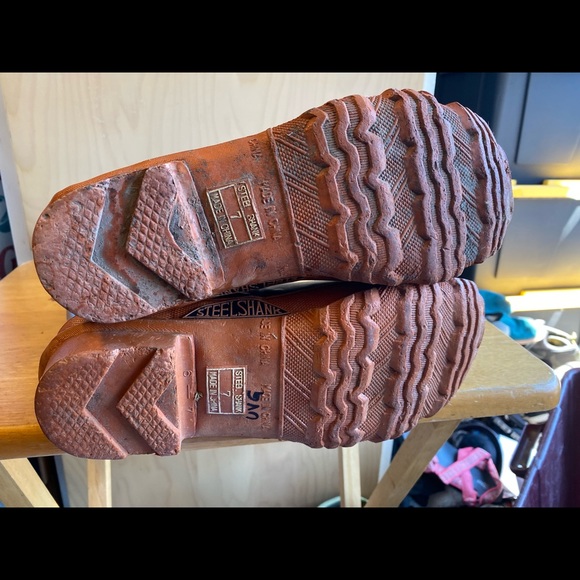 Eagle Claw Mens Black Rubber Steel Shank Rain Boots Waterproof Size 7 - Picture 8 of 9